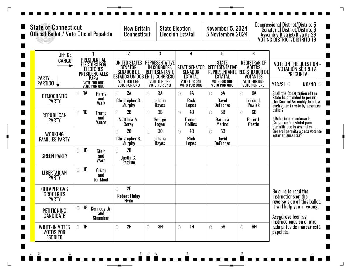 New Britain Votes: The Nov. 5th&nbsp;Ballot